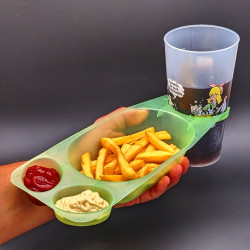 Barquette à frite porte-gobelet Eco-gobelets