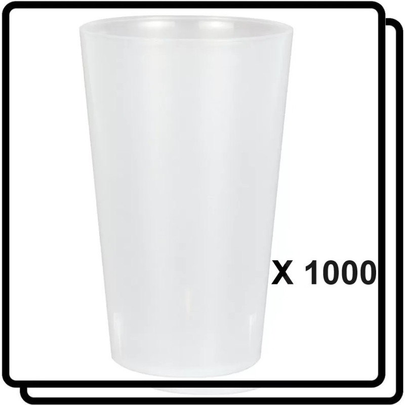 1000 GOBELETS 25/28CL REUTILISABLES Eco-gobelets