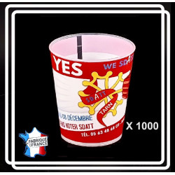 1000 GOBELETS 20 CL PERSONNALISABLES Eco-gobelets