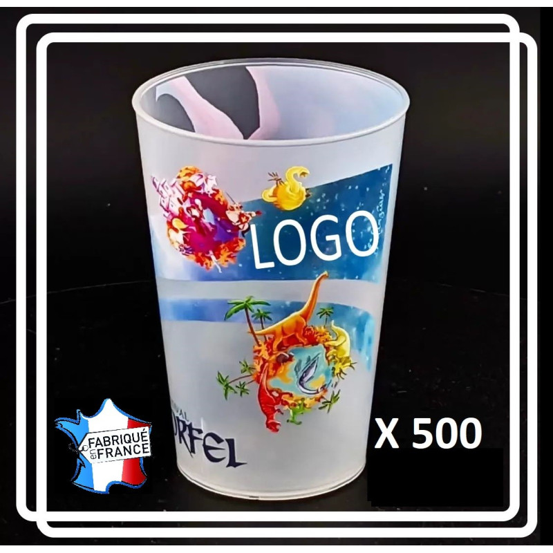 500 GOBELETS 33 CL PERSONNALISABLES Eco-gobelets