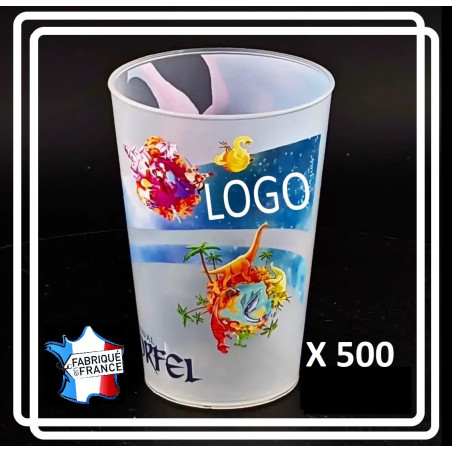 500 GOBELETS 33 CL PERSONNALISABLES Eco-gobelets