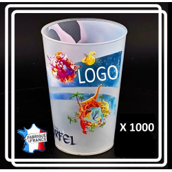 1000 GOBELETS 33 CL PERSONNALISABLES Eco-gobelets
