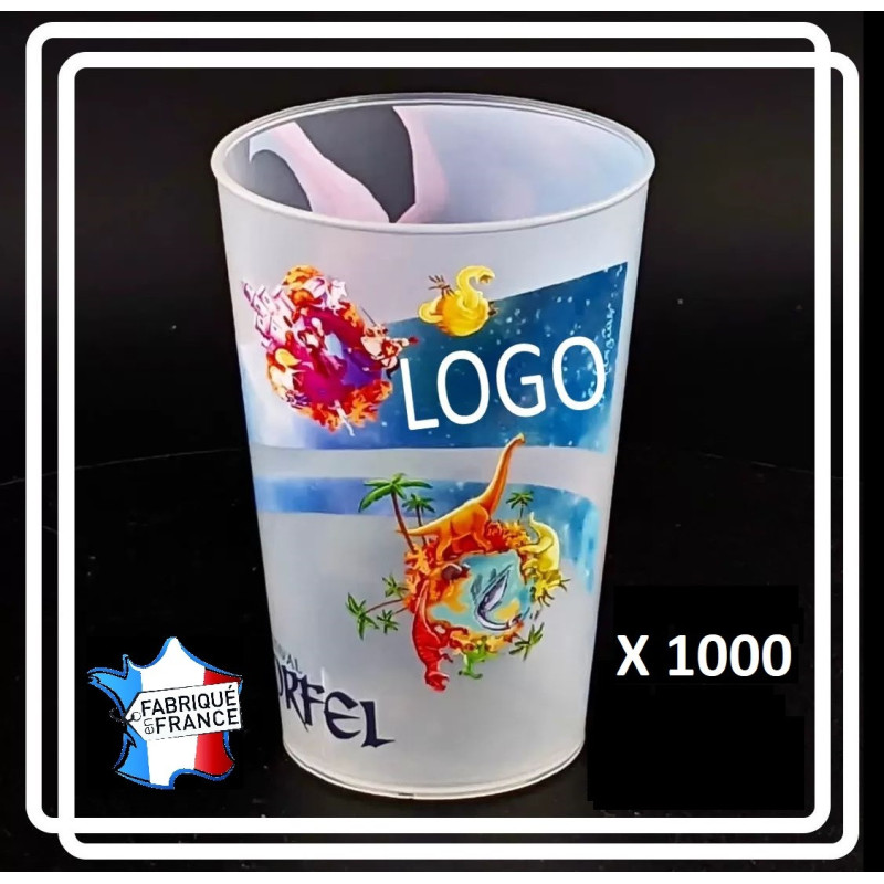 1000 GOBELETS 33 CL PERSONNALISABLES Eco-gobelets