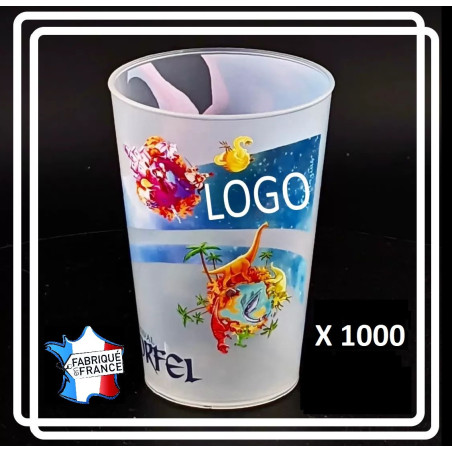 1000 GOBELETS 33 CL PERSONNALISABLES Eco-gobelets
