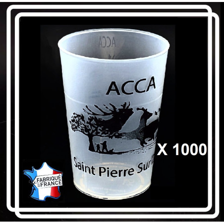 1000 GOBELETS 20 CL PERSONNALISABLES Eco-gobelets