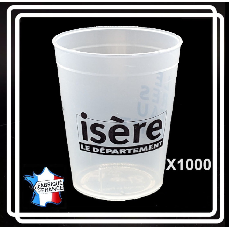 1000 GOBELETS 33 CL PERSONNALISABLES Eco-gobelets
