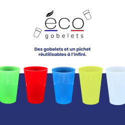 100 GOBELETS 25/33CL REUTILISABLES Eco-gobelets