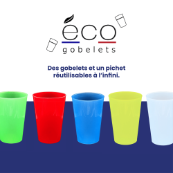 500 GOBELETS 25/33CL REUTILISABLES Eco-gobelets